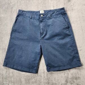Flint And Tinder Men's 34 Blue Chino‎ Flat Front Shorts
